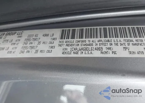 2013 Jeep Wrangler Sport from USA, damaged, VIN 1C4AJWAG8DL614069